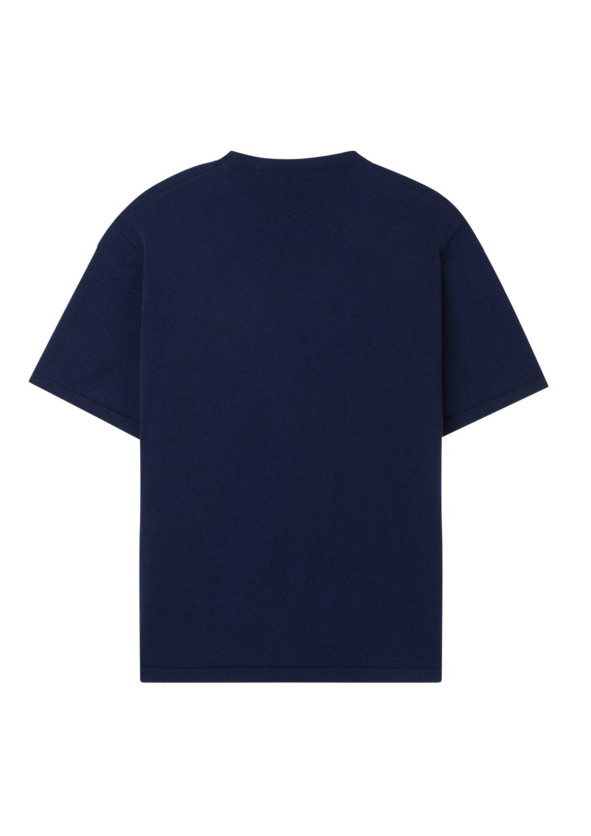NAVY LOGO CASHMERE T-SHIRT